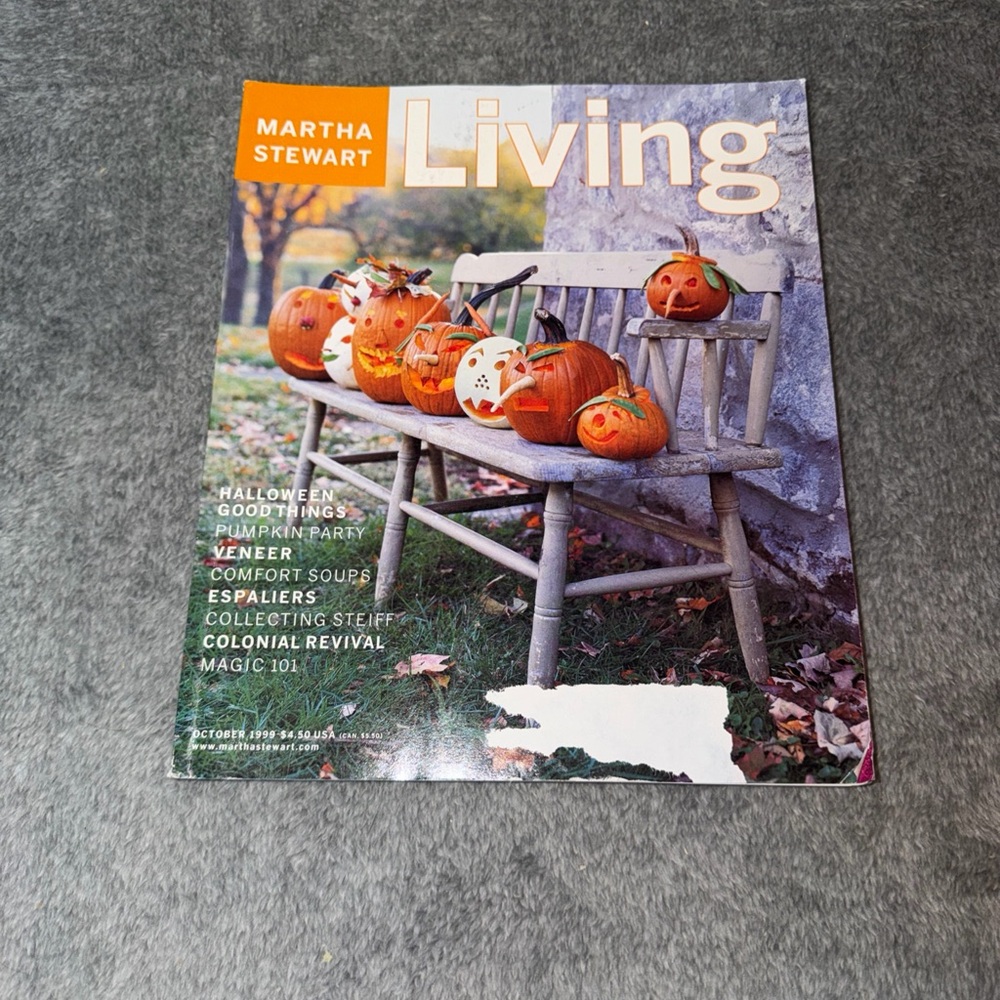 Martha Stewart Living Magazine October 1999 Halloween Pumpkins Steiff Recipes